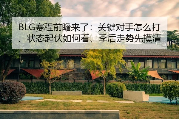 BLG赛程前瞻来了：关键对手怎么打、状态起伏如何看、季后走势先摸清